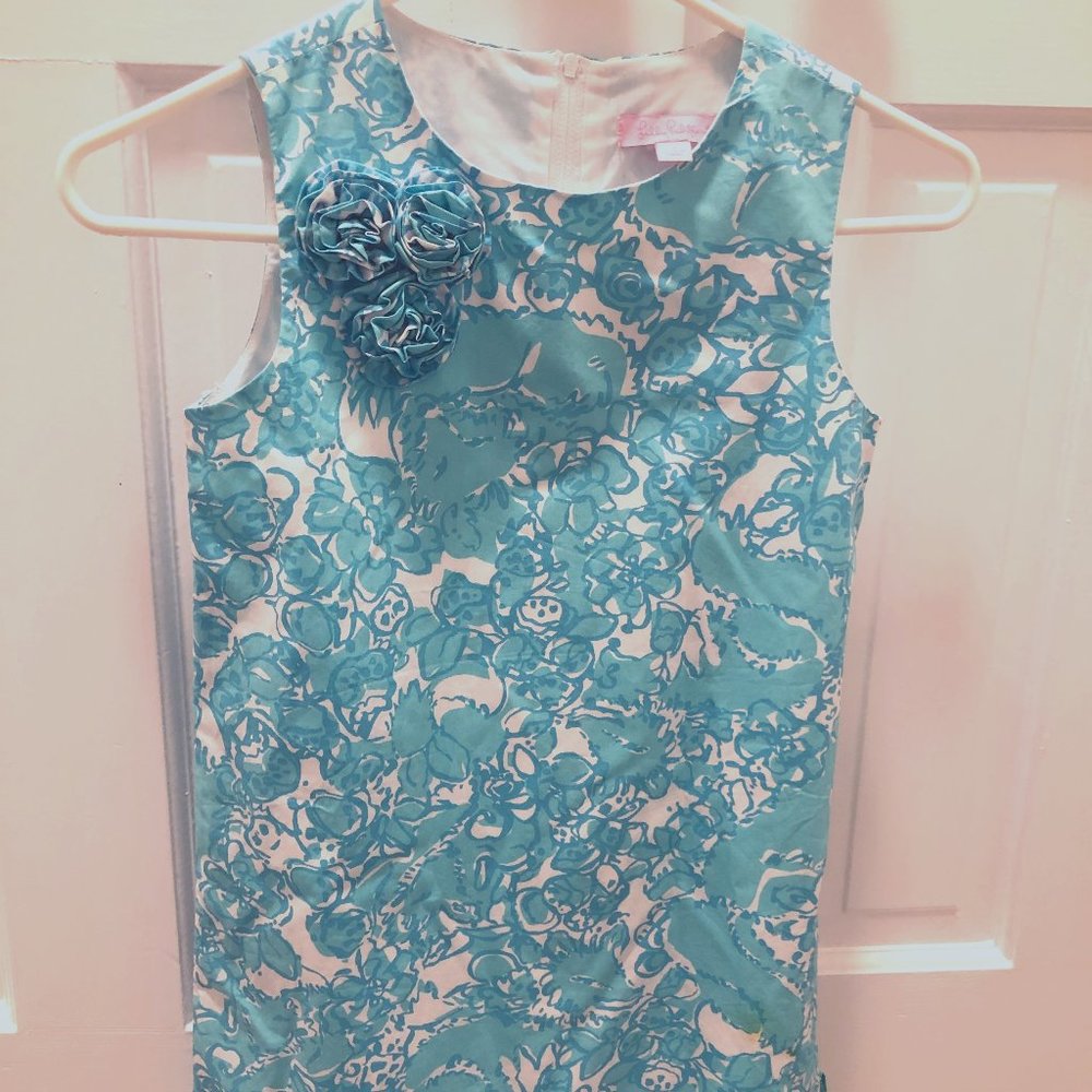Lilly Pulitzer Turquoise Blue Shift Dress